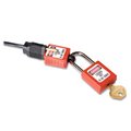 Master Lock Company Plug Lockout- Fits 2 Prong 120 Volt Plug- Red MA462921